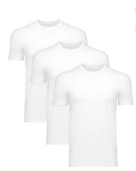 Hanes Men’s Sweat Block T-Shirt, Crewneck, White, 3-Pack