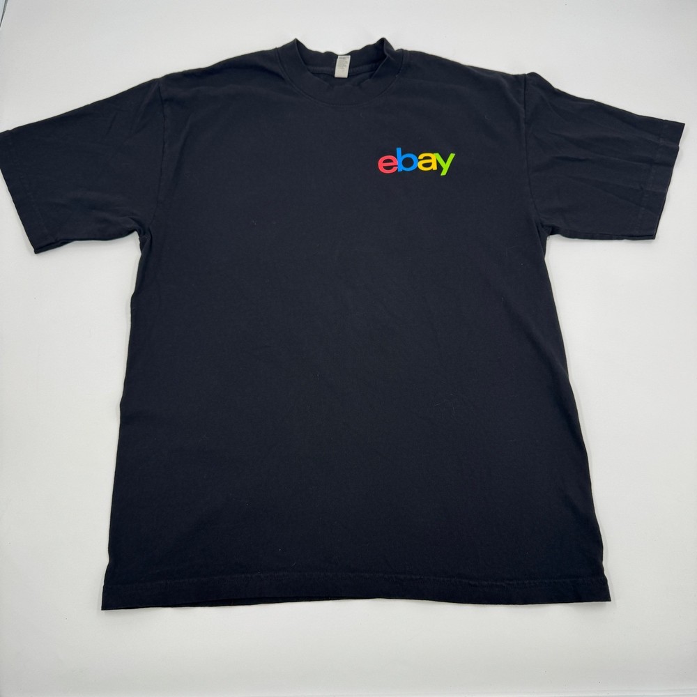 Los Angeles Apparel eBay 30th Anniversary T-Shirt Mens M Black Heavyweight 6.5oz