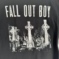 Fall Out Boy Graphic T-Shirt Mens Small Black Cemetery Crosses Band Merch