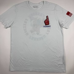 Under Armour HeatGear Mens XL T-Shirt White Freedom Celebrate Graphic