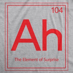 Ah! The Element Of Surprise T Shirt Funny Sarcastic Science Periodic Table Tee