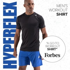 Hyperflex Mens Workout Shirts – Breathable Fitted Stretch Fabric Moisture Wic…