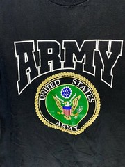 Army Shirt Adult Large Black Spell Out Logo Pullover Tee Mens
