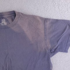 Fruit of the Loom Shirt Mens Large Gray Sun Faded Distresed Grunge