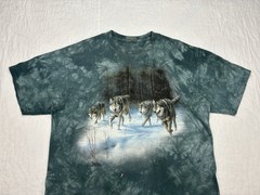 Vintage The Mountain Wolf Pack Tie Dye T Shirt Yellowstone National Park XL