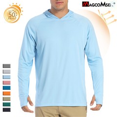 UPF50+ Men’s Hoodie Sun Shirts Long Sleeve Skin Protection Outdoor Fishing Tops