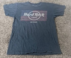 Hard Rock Cafe Las Vegas T Shirt Men’s M Navy Blue Short Sleeve