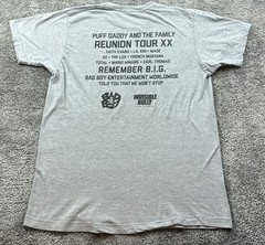 Bad Boy Family Reunion Tour Shirt Mens Medium Gray Puff Daddy Graphic Tee