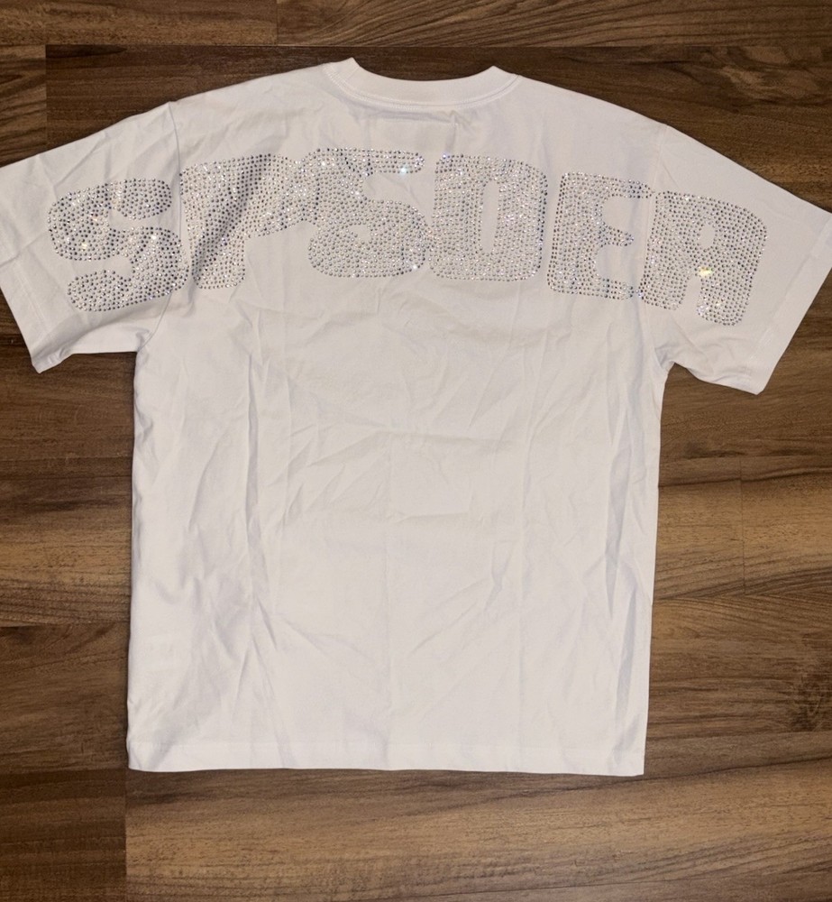 Sp5der Rhinestone Tee Men’s Size Large Brand New Authentic Never Worn