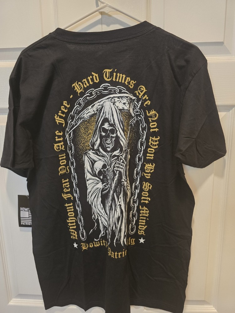 Howitzer Style Men’s T-shirt Without Fear Military Grunt MFG Large