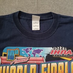 IHRA Motorsports World Finals T Shirt Mens XL Blue 10th Annual Drag Racing Y2K