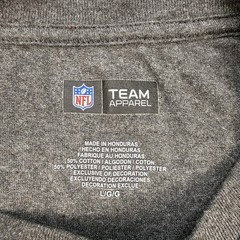 Oakland Raiders T Shirt Mens Large Gray NFL Team Apparel Logo Short Sleeve Tee