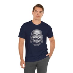 Laughing Buddha Head T-Shirt | Happy Buddhist Zen Unisex Graphic Unisex Tee