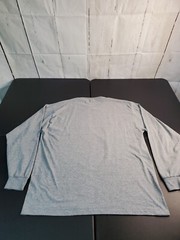 American Motorcycle Long Sleeve Gray Tshirt With Wolf Motorcycle Vintage Biker