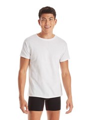 10 Pack Hanes Men’s White Crew T-Shirt Super Value Cotton Size S-3XL