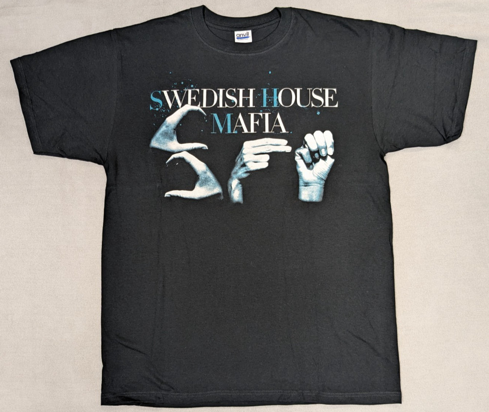 Swedish House Mafia Shirt Mens Large Black SHM DJ EDM Progressive House Music