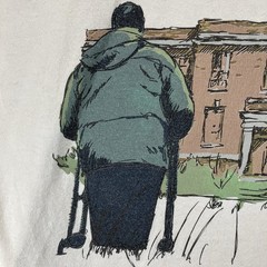 Documentary T Shirt Mens Medium Best Judgement: Ladd School Lessons Ivory Cotton