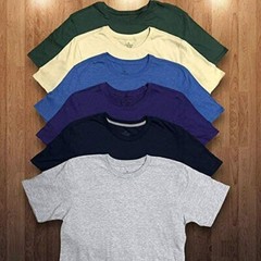 BILLIONHATS 24 Pack Mens Cotton Short Sleeve Lightweight T-Shirts, Mixed Colors