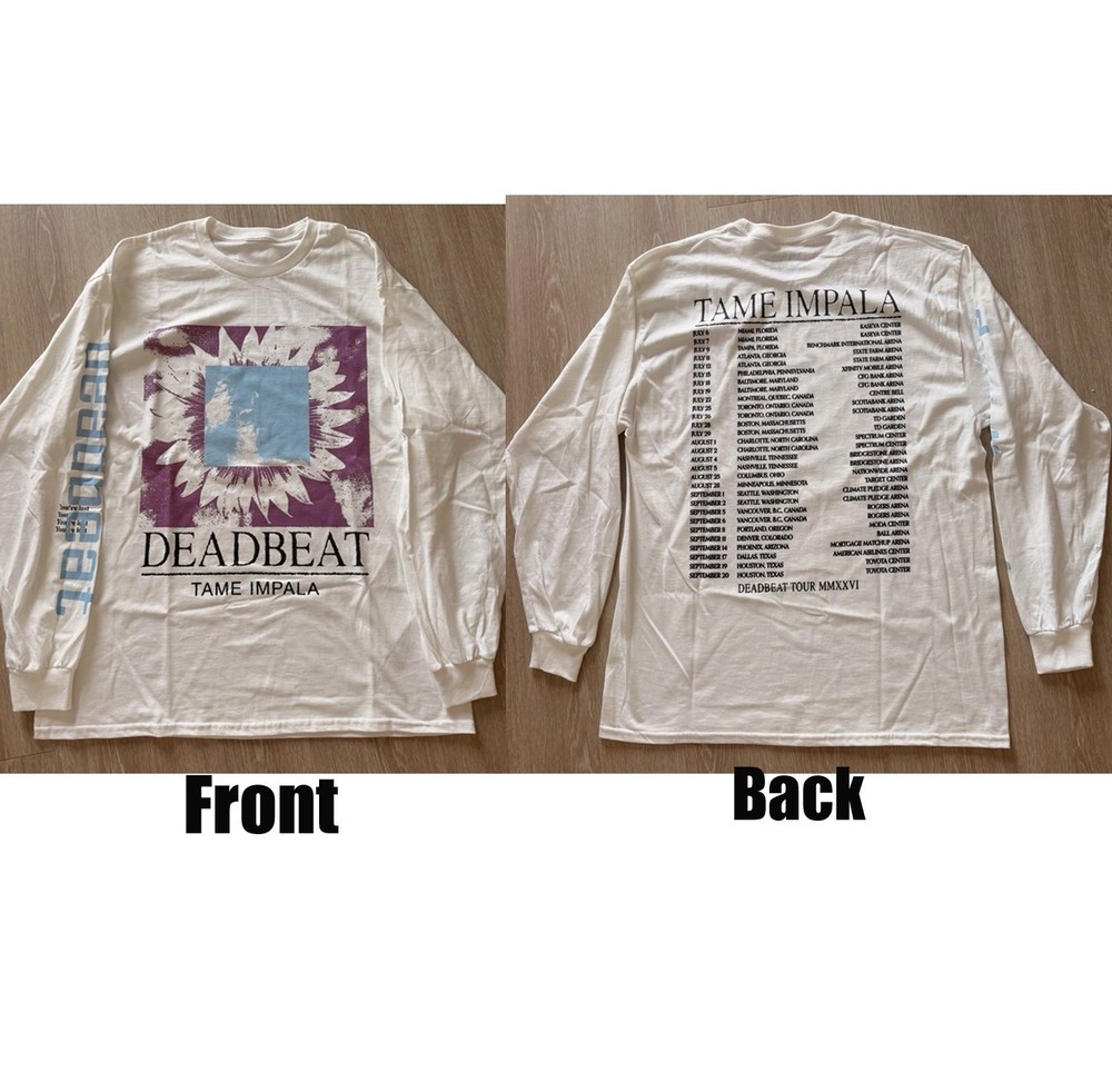 Tame Impala Deadbeat Tour Graphic Long Sleeve T-Shirt Reprint
