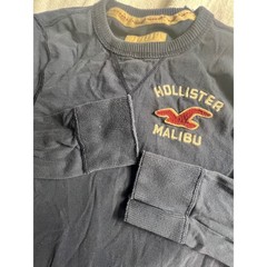 Hollister Malibu Mens Navy Blue Long Sleeve Graphic Shirt Medium