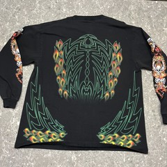 Bad Ass Bikers Long Sleeve T-Shirt Black Long Sleeve Dragon Size XL