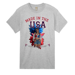 Made In The USA With A Little Bit Of Sass Patriotic Pin Up Shirt S-3XL