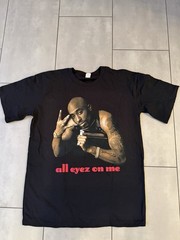 Men’s Black 2Pac, Tupac “All Eyez On Me” Graphic Print Tee Crew Neck L