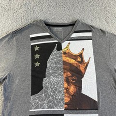 Sean John T Shirt Mens 2XL XXL Gray Pullover Graphic Tee Notorious Legendary *