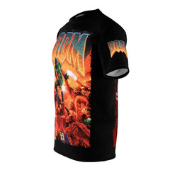 Doom 1993 (MS-DOS) – id Software Retro Vintage Cover Box Video Game T-shirt