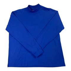 Pangaia Men Sz M High Neck Long Sleeve T Shirt Blue Organic Cotton PPRMINT