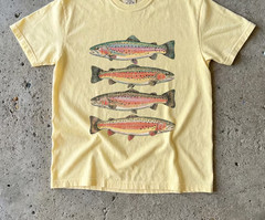 Rainbow Trout Heavy Cotton Tee Fishing Outdoorsy Tees