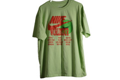 Nike Tee Mens L Neon Green World Tour Beaverton Oregon Move Your Sole Pre Owned