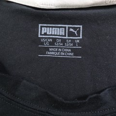 Puma Tank Top Mens Big Logo L Black Polyester Blend Sleeveless