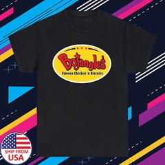 Bojangles Fast Food Restaurant Men’s Black T-Shirt Size S-5XL