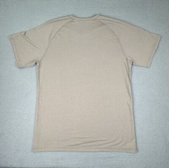 BYLT Premium Crew Shirt Mens XL Beige Short Sleeve Raglan Straight Hem Stretch
