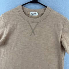 Non Stock Knitting Mills T Shirt Mens Medium Tan Knit Cotton Crewneck Retro