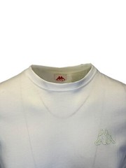 Kappa Men’s T-Shirt White Crew Neck Solid Regular Fit S/S (S08)