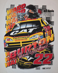 Bill Davis Racing Checkered Flag Sports T Shirt Adult Size XL Front Back Graphic