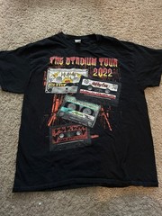 World Tour 2022 Def Leppard Motley Crue Black Large ( L ) Concert T-Shirt
