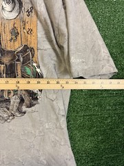 Vtg 90s Acid Washed Tie Dyed Cowboy T Shirt Western Ragtops Sportswear Art XL