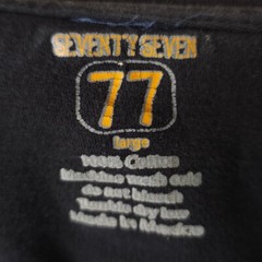 Seventyseven T Shirt Mens Size Large Black 77 Urban Streetwear King