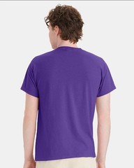 Hanes 5170 5XL EcoSmart Crewneck Short Sleeve Tee Pit to Pit 31″ Unisex Purple