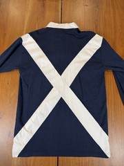 Rugby Nations Scotland Flag Long Sleeve Rugby Shirt Men’s Size Medium M Blue