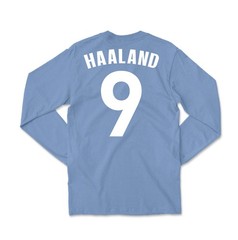 Haaland-Inspired 9 Jersey Style – Manchester Tribute Long Sleeve T-Shirt