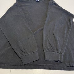Vintage Y2K 90s AAA Faded Black Blank Long Sleeve Shirt Mens XL Grunge Skate Tee