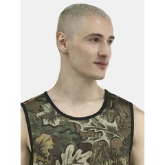 No Boundaries Men’s Mesh Tank Top-Camo Spiced Latte