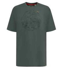 D555 Duke Big Mens Wave Printed T-Shirt Khaki 2XL 3XL 4XL 5XL 6XL (601709-K)
