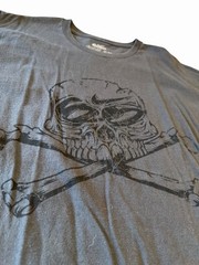 Vintage Nike 6.0 Skull & Crossbones Art Design Black T Shirt Size XL Distressed