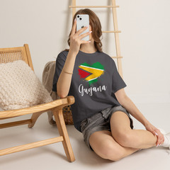 Guyana Flag Paint Splash National Pride Graphic T-Shirt