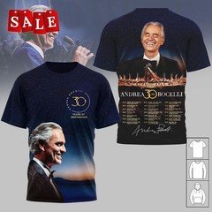 New Andrea Bocelli 30 Years Gift For Fans S-6XL 3D T-shirt MO617